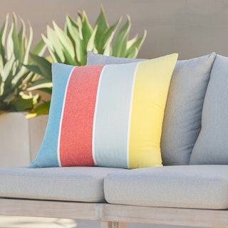 Pismo Striped Villa Large Outdoor Pillow