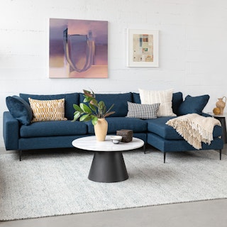 Nova 114" Reversible Sectional - Twilight Blue